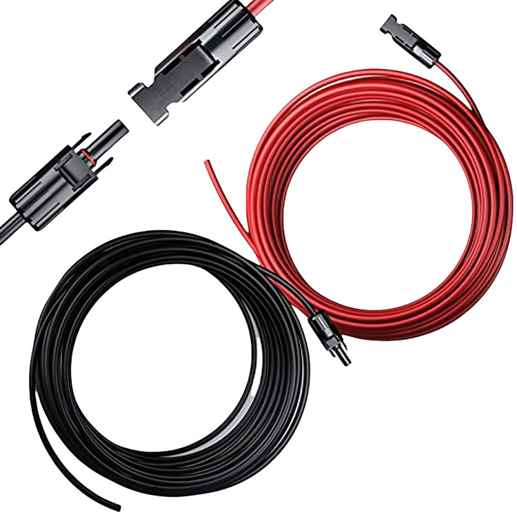 টিন করা অক্সিজেন-মুক্ত কপার 12AWG সোলার এক্সটেনশন কেবল